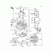 Схема вузла: Головка циліндра для Kawasaki KL250 KL250 Super Sherpa