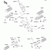 Схема вузла: Підніжки для Kawasaki VN800 Vulcan 800