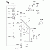 Схема узла: Задний тормозной цилиндр для Kawasaki ZX750 ZXR750R