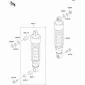 Схема вузла: Підвіска/задній амортизатор для Kawasaki BN125 Eliminator