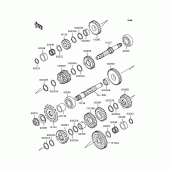 Схема вузла: Трансмісія для Kawasaki ZR250 Balius-II