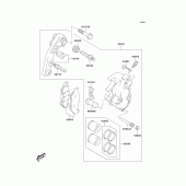 Схема узла: Передний тормоз для Kawasaki KLX400 KLX400R