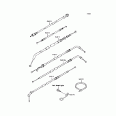 Схема вузла: Троси для Kawasaki ZR400 Zephyr X