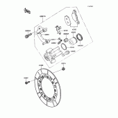 Схема вузла: Front caliper для Kawasaki KL250 KLR250