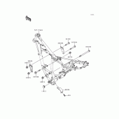 Схема узла: Крепление двигателя для Kawasaki KMX125