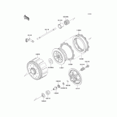 Схема вузла: Зчеплення для Kawasaki KX250/ KX252 KX250