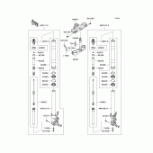 Схема вузла: Передня вилка (fcf-fef) для Kawasaki ZX1400 ZZR1400 ABS