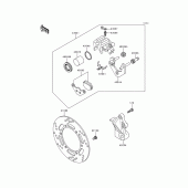 Схема узла: Задний тормоз для Kawasaki KL650 KLR650