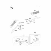 Схема узла: Руль & Пульт управления рулевой для Kawasaki ZX750 Ninja ZX-7R