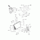 Схема вузла: Радіатор для Kawasaki ZX1000 Z1000SX