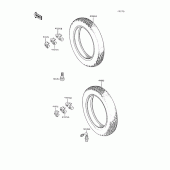 Схема вузла: Шини для Kawasaki ZG1200 Voyager XII