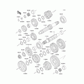 Схема узла: Трансмиссия для Kawasaki ZX900 Ninja ZX-9R