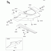Схема узла: Задние боковые обтекатели & Защита цепи для Kawasaki ZX1200 Ninja ZX-12R