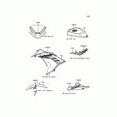 Схема вузла: Decals(Gray) для Kawasaki EX300 Ninja 300 ABS