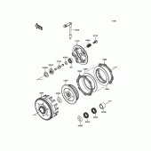 Схема вузла: Зчеплення для Kawasaki KX85 KX85-II