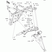Схема узла: Заднее крыло для Kawasaki EX250 Ninja 250R