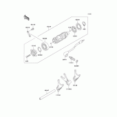 Схема вузла: Gear change drum/shift fork(s) для Kawasaki VN800 Vulcan 800 Classic