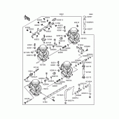 Схема узла: Карбюратор для Kawasaki ZX400 ZZR400