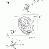Схема узла: Ступица переднего колеса для Kawasaki ZX1400 ZZR1400 ABS