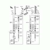 Схема вузла: Вилка передньої осі для Kawasaki KLX250 KLX250