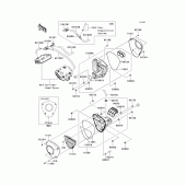 Схема вузла: Повітряний фільтр Kawasaki VN1700 Vulcan 1700 Vaquero