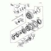 Схема вузла: Зчеплення для Kawasaki VN1500 Vulcan 1500L