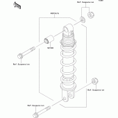 Схема вузла: Амортизатор задній для Kawasaki ZX400 ZXR400