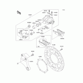 Схема вузла: Заднє гальмо для Kawasaki VN2000 Vulcan 2000