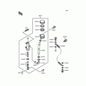 Схема вузла: Задній гальмівний циліндр для Kawasaki ZR750 Zephyr
