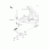 Схема вузла: Лапка гальма для Kawasaki ER650 ER-6N ABS