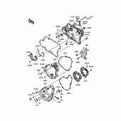 Схема вузла: Engine Cover(s) для Kawasaki KL650 KLR650