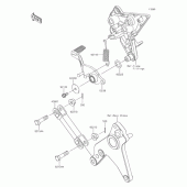 Схема вузла: Педаль гальма для Kawasaki ZX1000 Ninja 1000 ABS