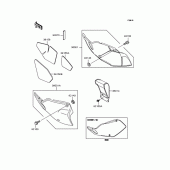 Схема вузла: Задні бічні обтічники & Захист ланцюга для Kawasaki KLX250 KLX250