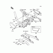 Схема вузла: Задні бічні обтічники & Захист ланцюга для Kawasaki BJ250 250TR