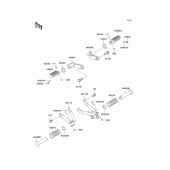 Схема вузла: Підніжки для Kawasaki BJ250 250TR