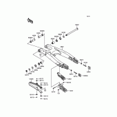 Схема узла: Задний рычаг (Маятник) для Kawasaki KX250/ KX252 KX250F