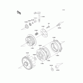Схема узла: Сцепление для Kawasaki KX65