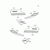 Схема вузла: Наклейки (Ебоні) для Kawasaki ZR400 Zephyr X