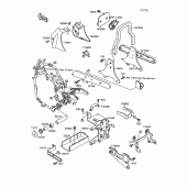 Схема вузла: Батарейний відсік для Kawasaki VN1500 VN-15