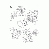 Схема узла: Engine cover(s)(1/2) для Kawasaki KLX250 KLX250