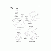 Схема вузла: Інформаційні наклейки для Kawasaki ZX750 Ninja ZX-7R