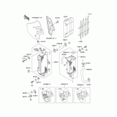 Схема узла: Радиатор для Kawasaki KX500