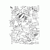 Схема вузла: Радіатор для Kawasaki ZR1200 ZRX1200R