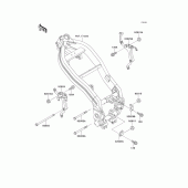 Схема узла: Крепление двигателя для Kawasaki EX250 ZZR250