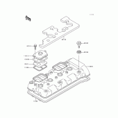 Схема узла: Клапанная крышка для Kawasaki ZX600 Ninja ZX-6R
