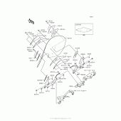 Схема узла: Облицовочные элементы для Kawasaki VN900 Vulcan 900 Classic LT