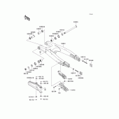 Схема узла: Задний рычаг (Маятник) для Kawasaki KX450 KX450F