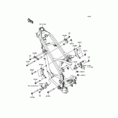 Схема узла: Крепление двигателя для Kawasaki KLX150 KLX150L