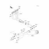 Схема вузла: Вихлопна система для Kawasaki ZX900 Ninja ZX-9R