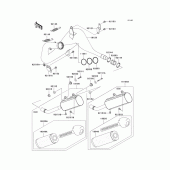 Схема вузла: Вихлопна система для Kawasaki KX250/ KX252 KX250